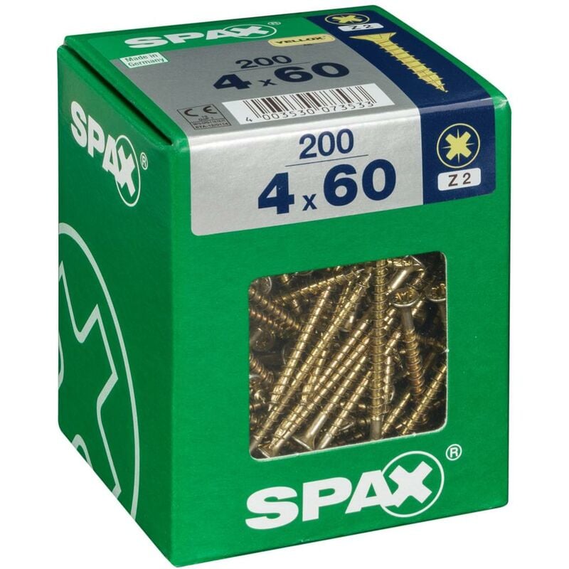 foto del prodotto vite universale yellox,4 x 60 mm,200 stk. scatola m spax