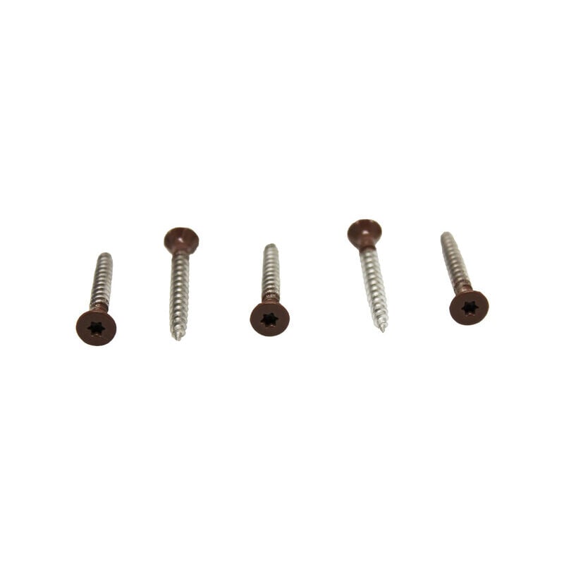 foto del prodotto viti a testa laccata l 3cm x100 per rivestimento colore cioccolato, lunghezza vite 30 mm