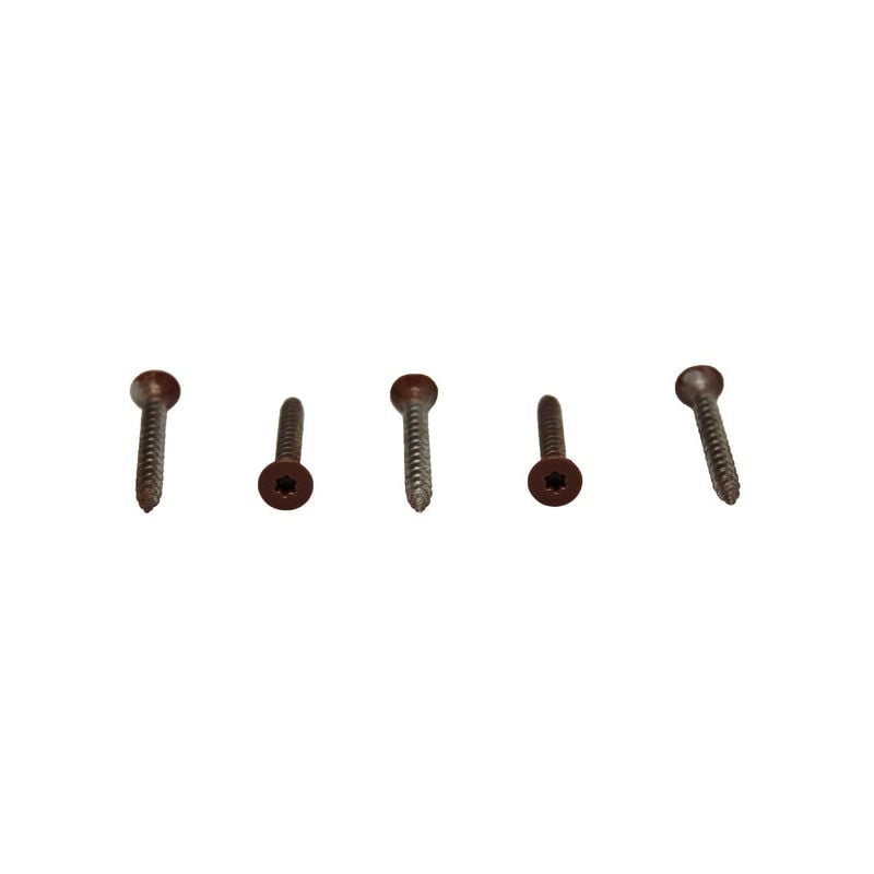 foto del prodotto viti a testa laccata l 3cm x100 per rivestimento colore rosso bruno, lunghezza vite 30 mm
