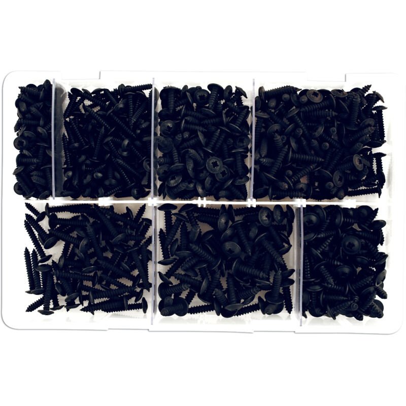 foto del prodotto viti autoperforanti parker nero set di 700 viti