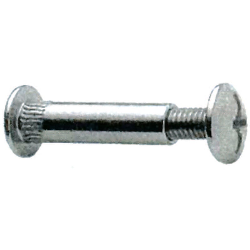 foto del prodotto viti di giunzione per mobili in acciaio nichelato mm.8x31h. testa mm.14 vite mm.6x15 ma