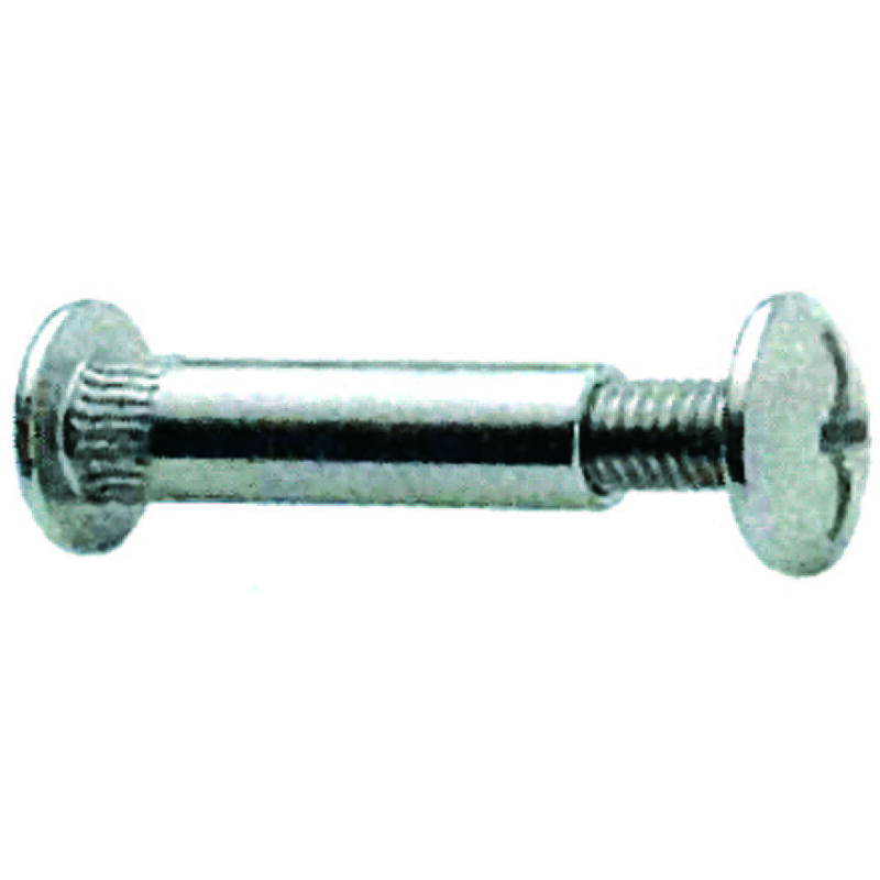 foto del prodotto viti di giunzione per mobili in acciaio nichelato mm.8x38h. testa mm.14 vite .mm.6x13 ma