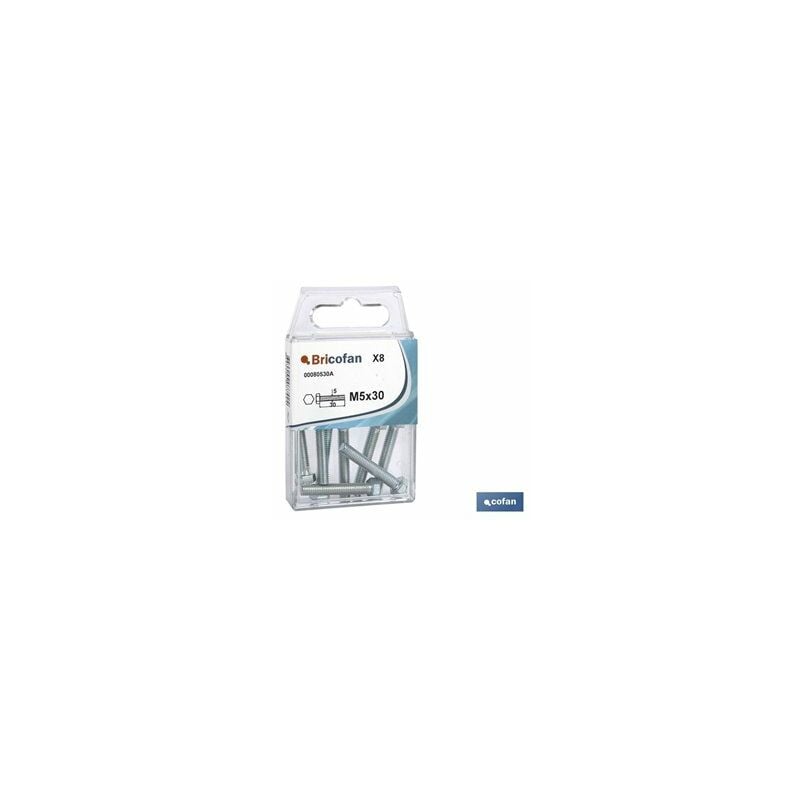 foto del prodotto viti esagonali din 933 zinco blister 3 unità. m-8x30