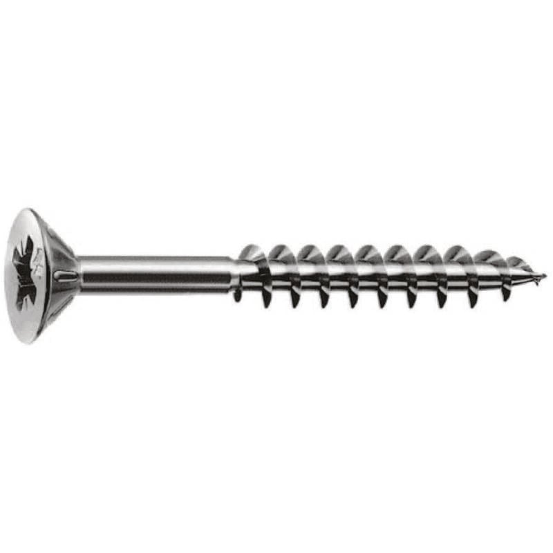 foto del prodotto viti panel vit pf testa svasata piana acciaio chromiting mm.4,5x50 filetto mm.30