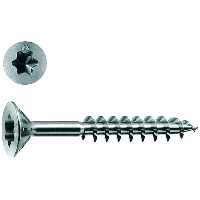 foto del prodotto viti panel vit pv testa svasata piana torx acciaio chromiting mm.6x60
