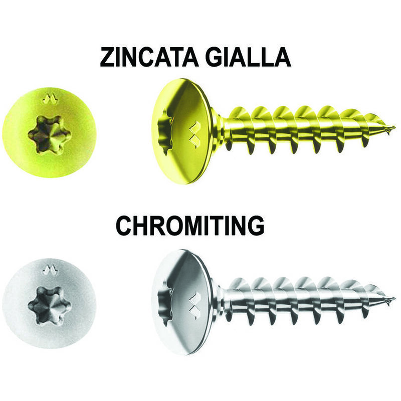 foto del prodotto viti panel vit tc testa fungo torx con collare mm.6x50 chromiting