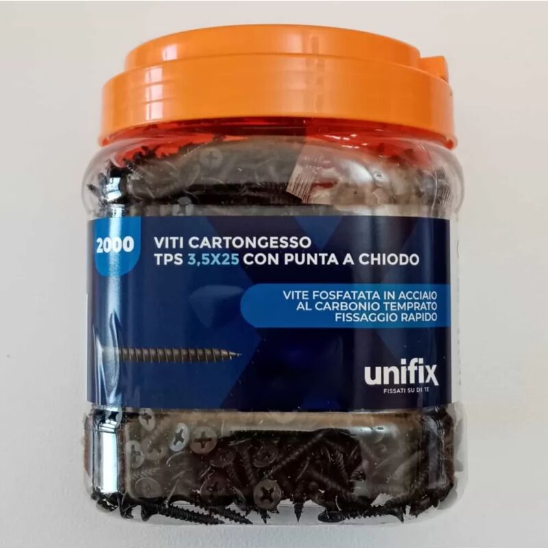 foto del prodotto viti per cartongesso 3,5x25 barattolo da pz.2000 unifix