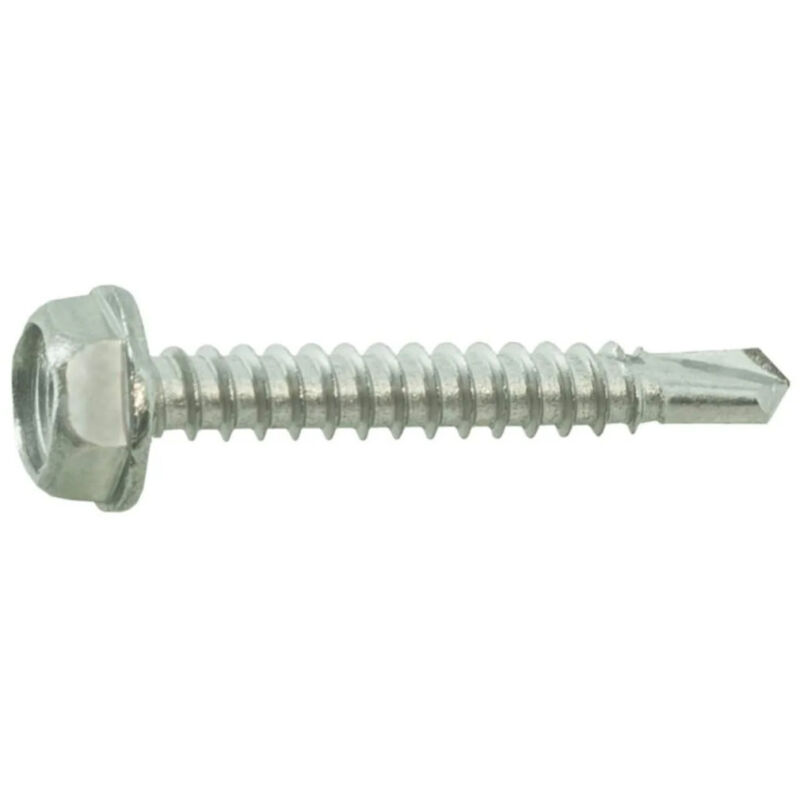 foto del prodotto viti per lamiera a4 in acciaio inox 4,8x38 con testa esagonale autoperforante, 9 pz.