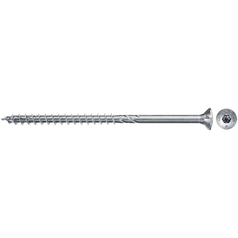 foto del prodotto viti per legno o truciolare a filetto parziale, torx, testa svasata piana, lega di acciaio, blu passivato , 4.5 x 70 mm fischer