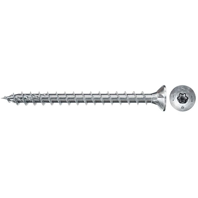 foto del prodotto viti per legno o truciolare power fast ii ctf 4,0x35 filetto totale, torx, testa svasata piana, zincatura bianca, 200 pz, 670156 fischer