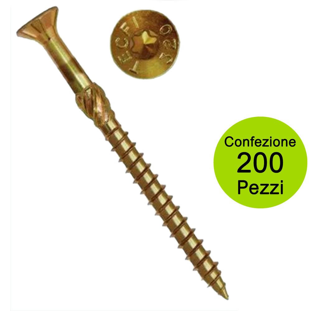 foto del prodotto viti per legno tsp torx t 30 tropicalizzate diametro mm 6x200
