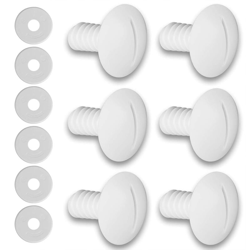 foto del prodotto viti per ruote in plastica applicabili 6 viti per pulitore per piscine polaris 180 280 con 6 rondelle extra parte di ricambio per pulitore per