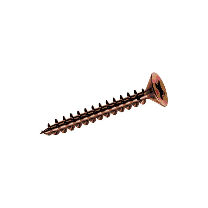 foto del prodotto viti per truciolare testa piana tsp cr bronzate 5 x 25 mm confezione 500 pz