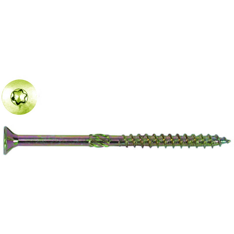foto del prodotto viti per truciolare testa svasata torx acciaio zincato giallo mm.8x220 filetto mm.100