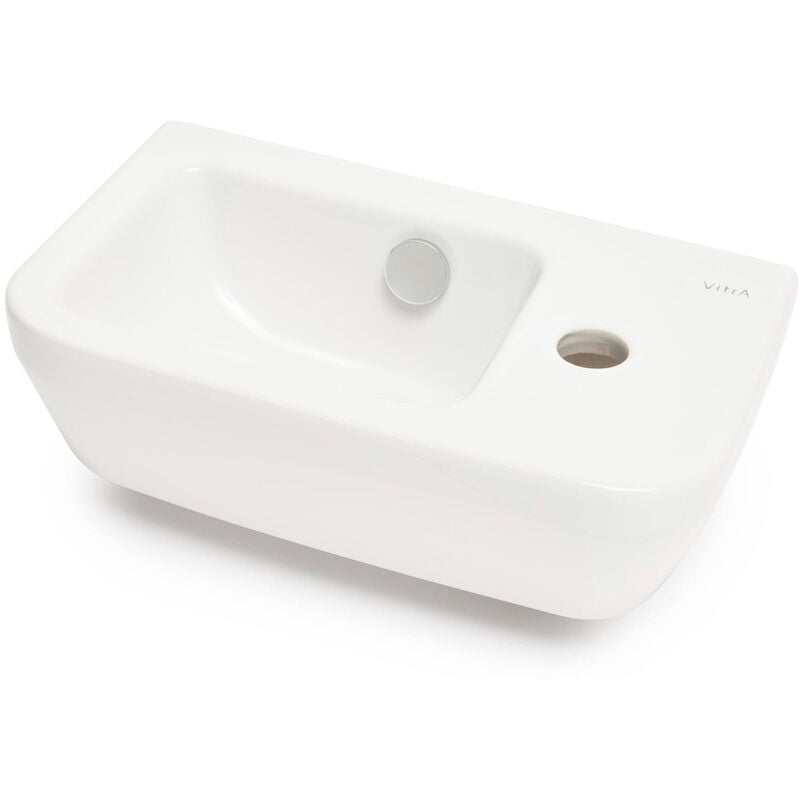 foto del prodotto vitra lavamano vitra integra 37x22 cm con foro per rubinetto a destra, bianco 7091 003 0029 
