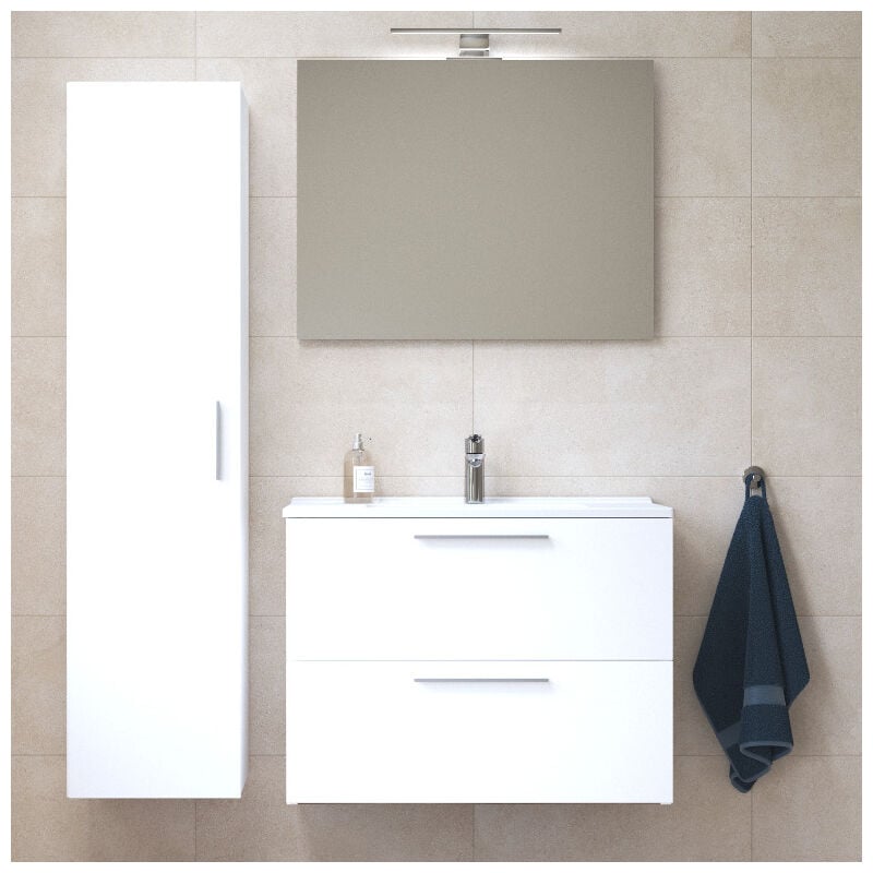 foto del prodotto vitra mia mobile lavabo 79x61x39,5 cm per bagno con specchio, lavabo e illuminazione a led, antracite lucido miaset80a 