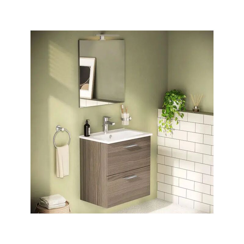foto del prodotto vitra mobile bagno sospeso con specchiera e lavabo integrato modello mia composizione completa 80cm cordoba