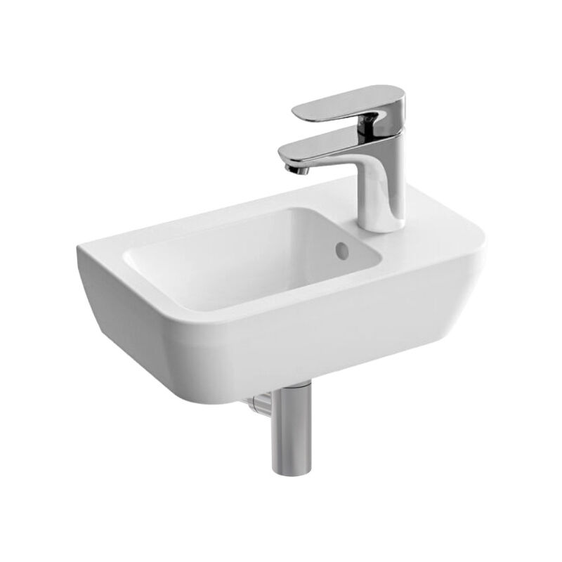 foto del prodotto vitra set lavamani 37x22 cm con foro per rubinetto a destra sifone 7091 003 0029 set 