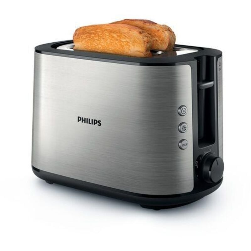 foto del prodotto viva collection hd2650 90 tostapane 2 fette, fessura ampia, metallo philips