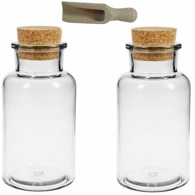 foto del prodotto viva haushaltswaren 2 barattoli portaspezie, vetro, trasparente, 300 ml