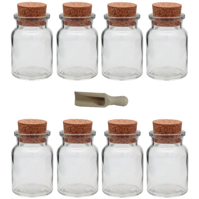 foto del prodotto viva haushaltswaren 8 barattoli portaspezie, vetro, 150ml