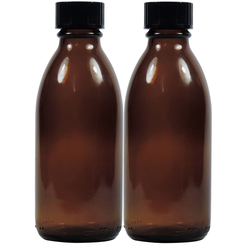 foto del prodotto viva haushaltswaren viva per la casa bottiglia farmacia, medicina braunglasflasche inkulsive un etichetta, vetro, marrone, 2 x 100ml