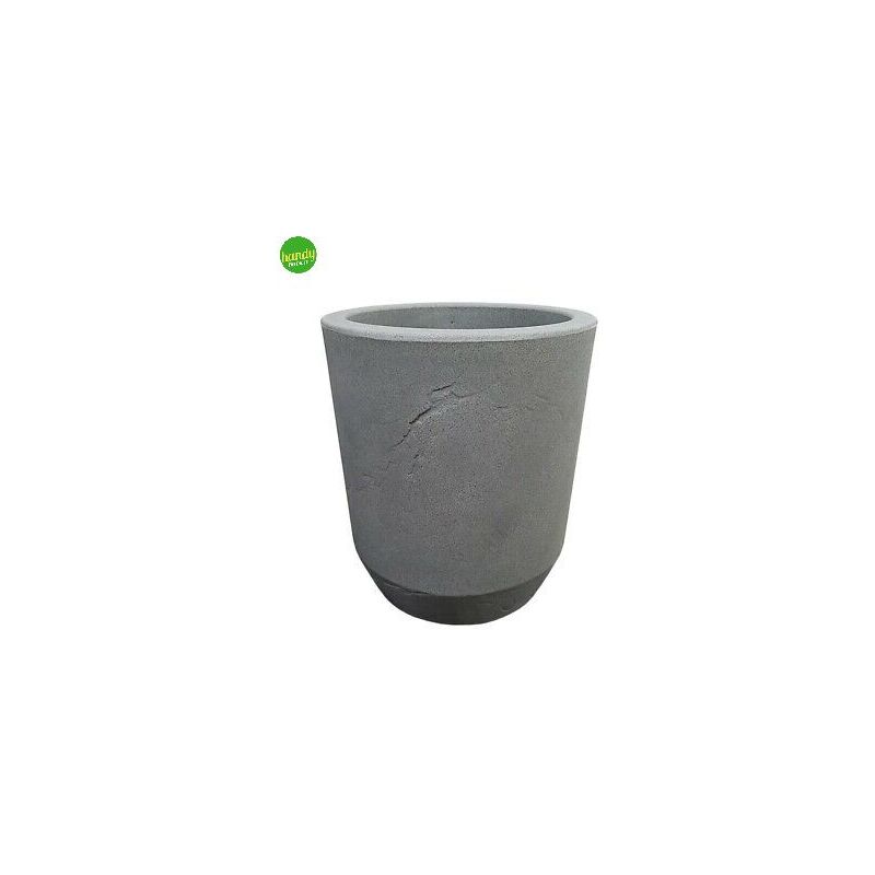 foto del prodotto vivaio garden forest vaso a cilindro telcom ardesia in resina effetto cemento 36 x 41 cm colore grigio industriale