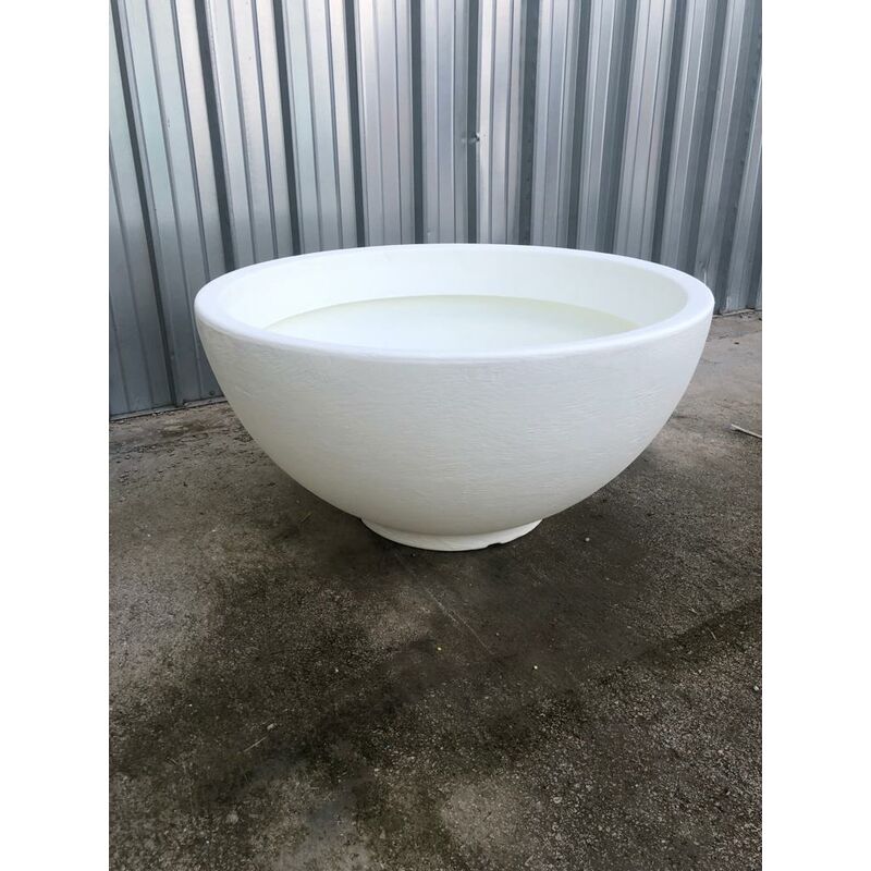 foto del prodotto vivaio garden forest vaso fioriera ciotola atena da 85cm di diametro in resina vari colori per piante colore bianco