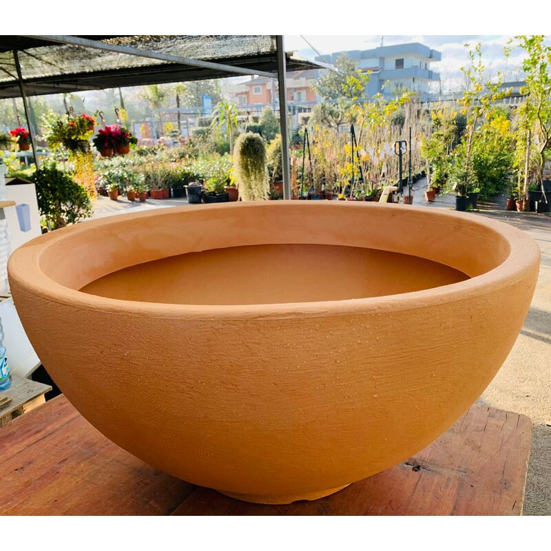 foto del prodotto vivaio garden forest vaso fioriera ciotola atena da 85cm di diametro in resina vari colori per piante colore impruneta
