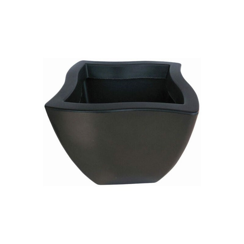 foto del prodotto vivaio garden forest vaso quadro dorado, vaso dorado, vaso 40x40, vaso in resina quadrato, vaso moderno antracite colore antracite