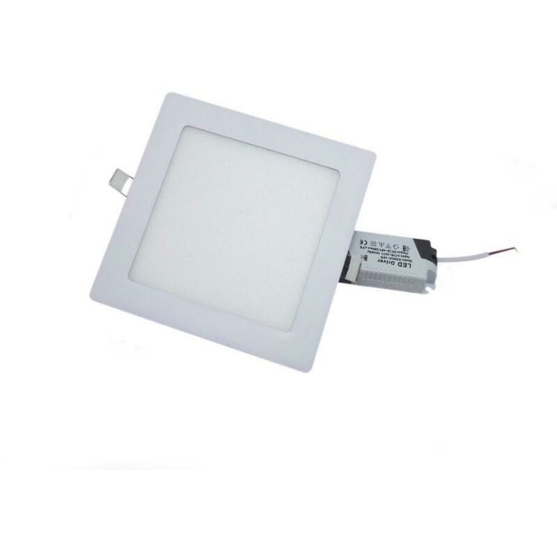foto del prodotto vivalamp faretto led incasso quadrato 12w 3000k controsoffitto kit 5 pezzi