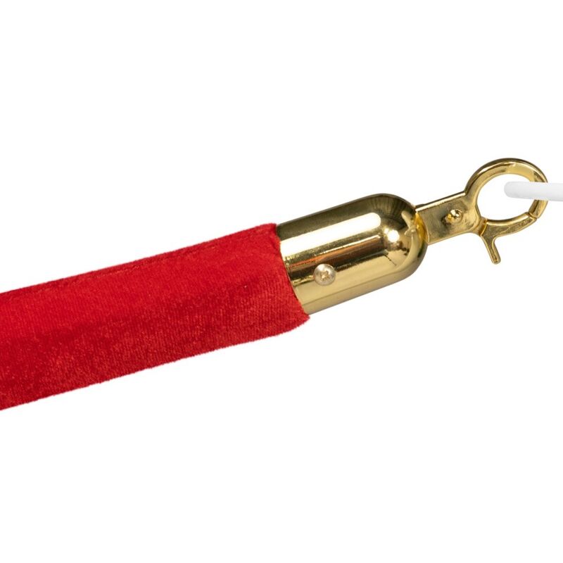 foto del prodotto vivol cordone per dissuasori a tappeto rosso velluto rosso chiusura in ottone