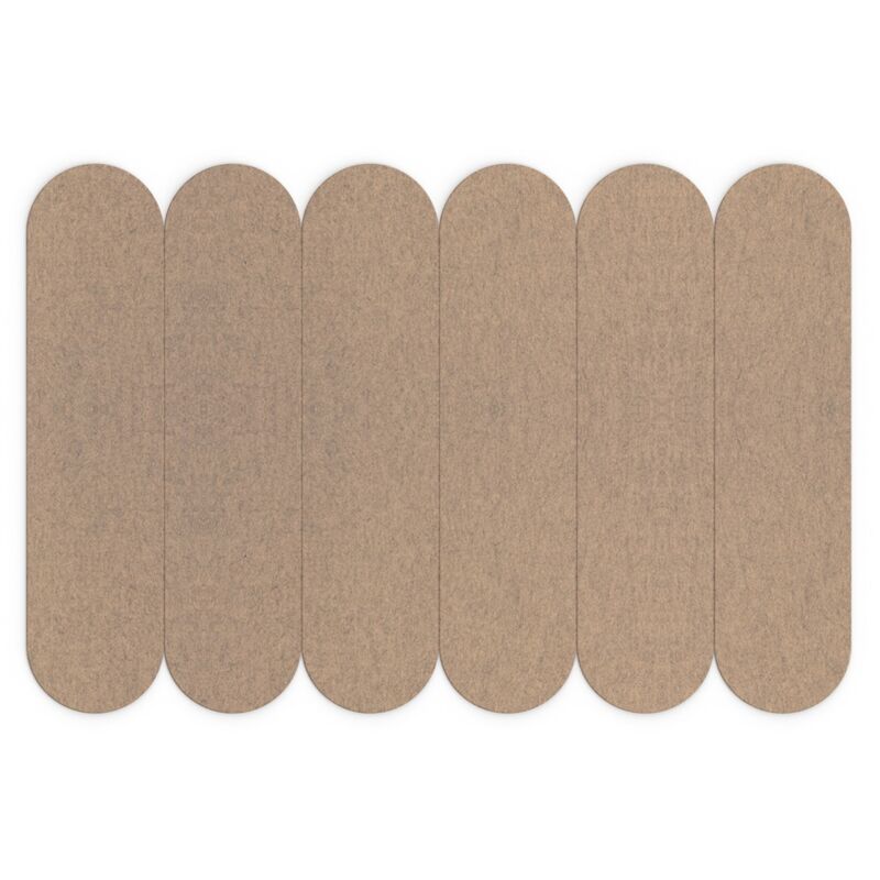 foto del prodotto vivol pannelli acustici a parete ovale 30x120cm beige 6 pezzi