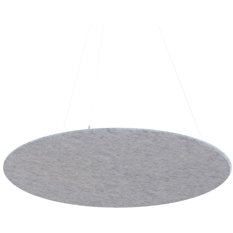 foto del prodotto vivol pannello acustico a soffitto in feltro pet rotondo 120 cm grigio chiaro