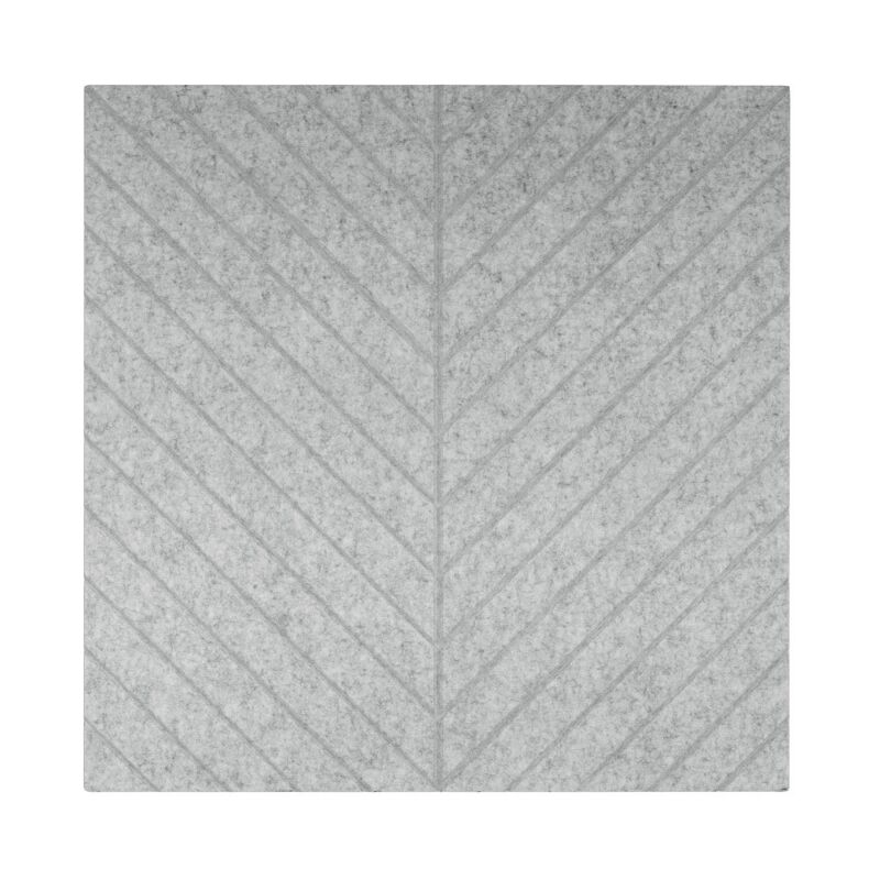 foto del prodotto vivol pannello acustico da parete in feltro pet 100x100cm motivo a spina di pesce grigio chiaro