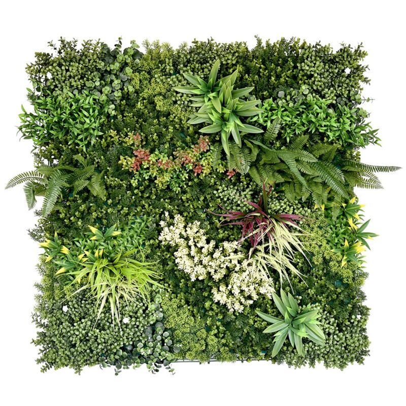 foto del prodotto vivol pannello murale a siepe artificiale mix leaf b 100x100 cm