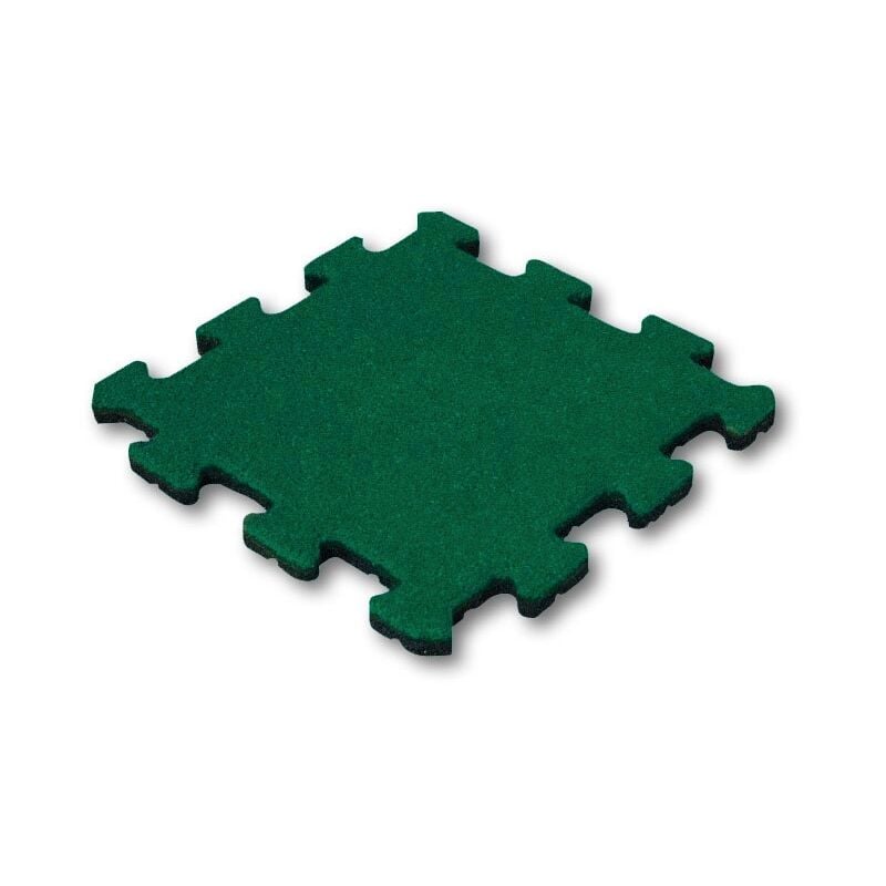 foto del prodotto vivol piastrella di gomma 50 mm 50 x 50 cm verde sistema puzzle centrotavola