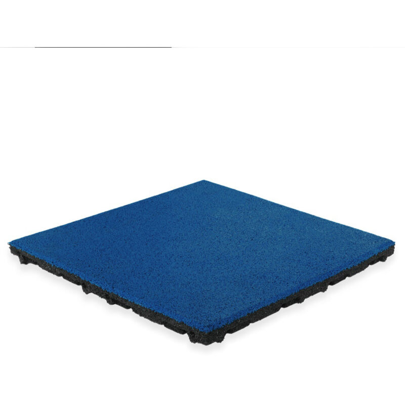 foto del prodotto vivol piastrella di gomma con strato superiore in epdm 50 x 50 cm 45 mm blu scuro ral 5002 