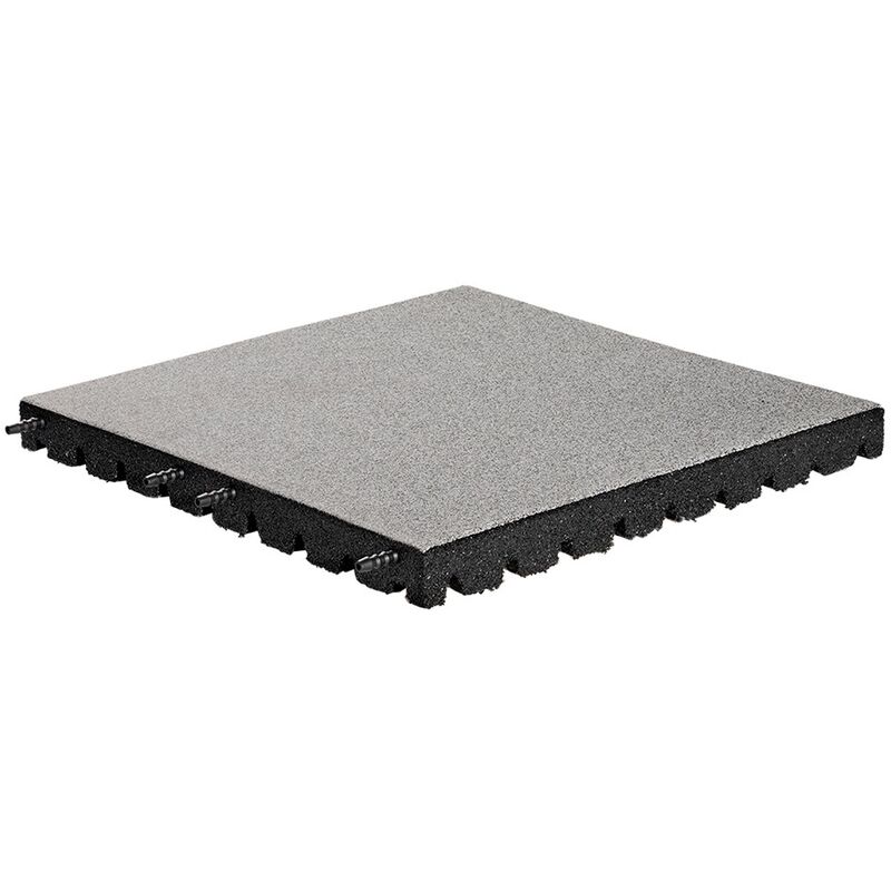 foto del prodotto vivol piastrella in gomma con incastro a mortasa e tenone epdm grigio 50x50 cm 45mm