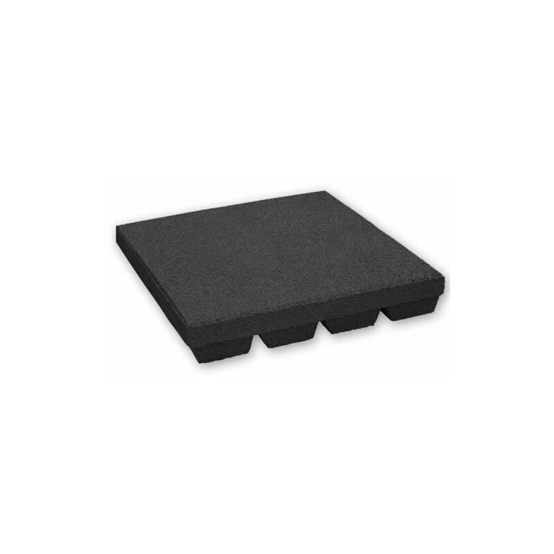 foto del prodotto vivol piastrelle di gomma 45 mm 1 m2 4 piastrelle da 50 x 50 cm nero