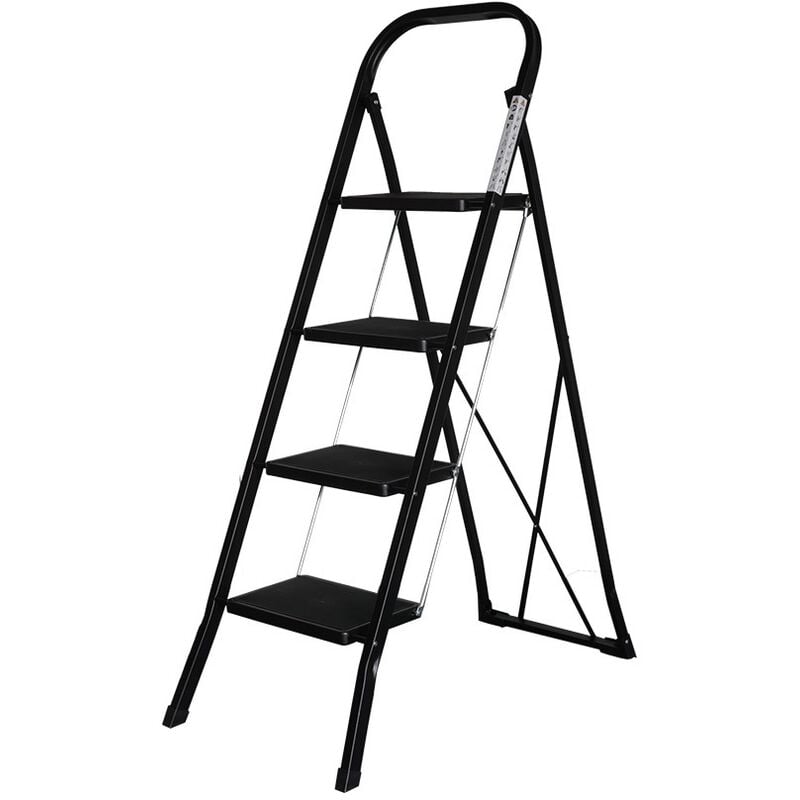 foto del prodotto vivol scale domestiche pieghevoli a 4 gradini nero