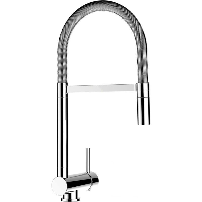 foto del prodotto vizio rubinetto abbattibile miscelatore lavello fontana cucina canna abbattibile 6 cm per sottofinestra canna mollettone movibile e doccia due