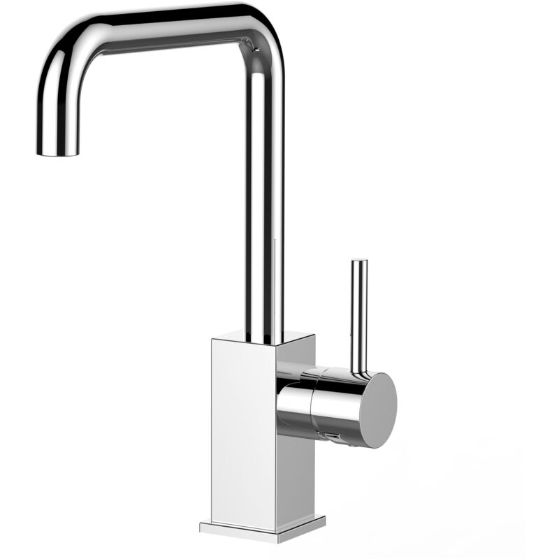 foto del prodotto vizio rubinetto miscelatore lavello fontana cucina quadrato con canna alta a n