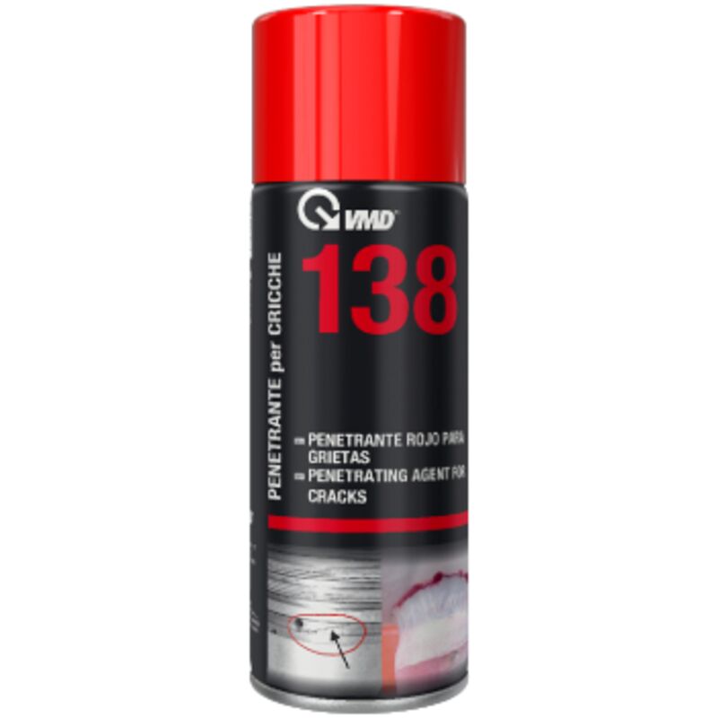 foto del prodotto vmd 138 bomboletta spray penetrante per cricche saldature 400 ml penetrante rosso