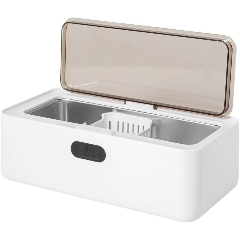 foto del prodotto voelkner selection lavatrice ad ultrasuoni domestico, gioielli, forniture per ufficio 16 w 500 ml con cestino di pulizia