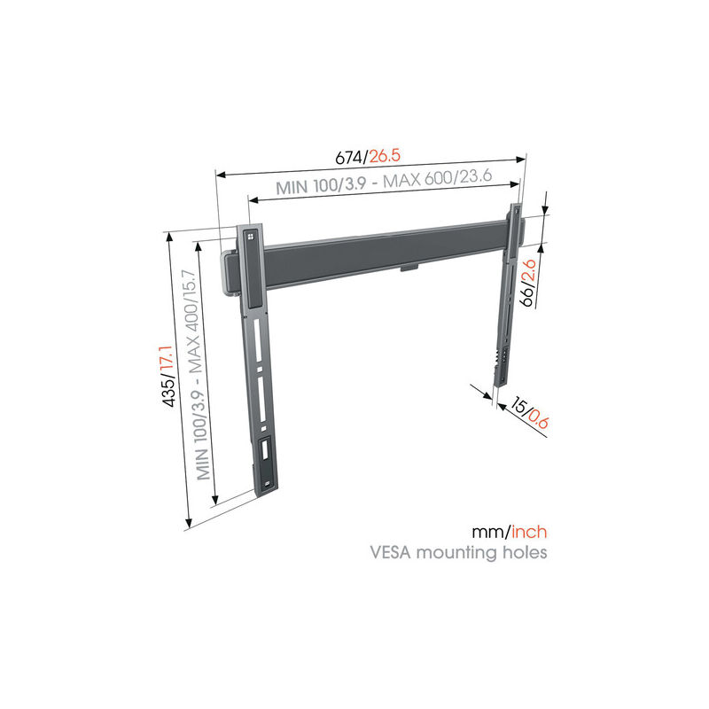 foto del prodotto vogel s elite tvm5605 supporto a parete per tv flat fix 40 100 102 254 cm 
