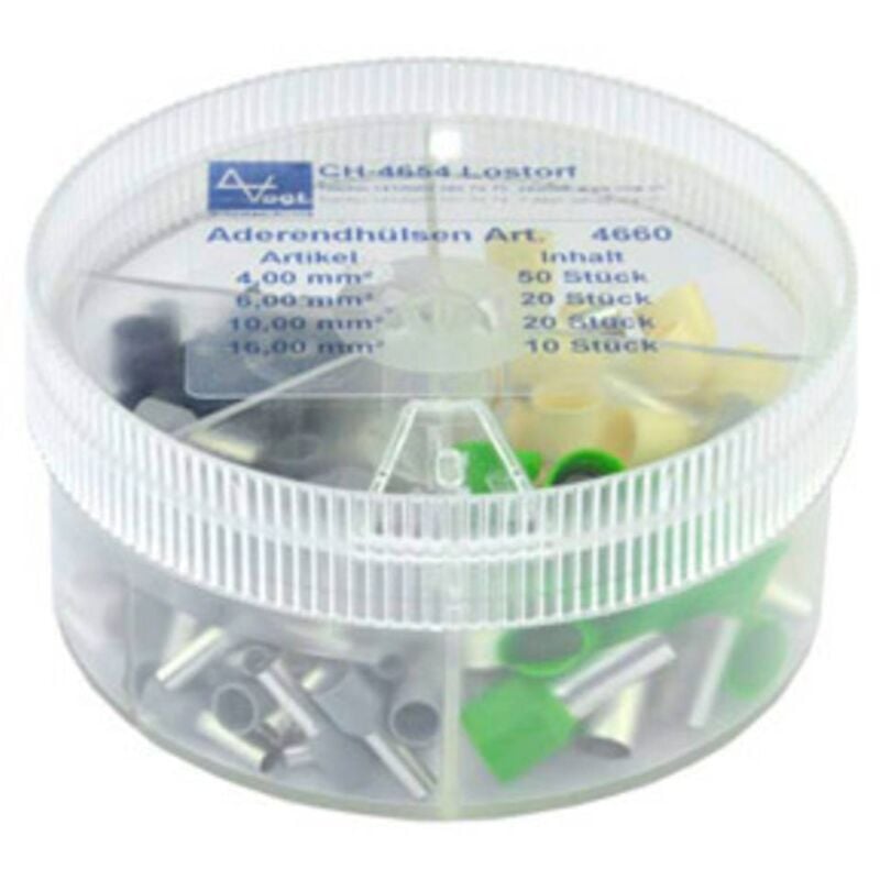 foto del prodotto vogt verbindungstechnik assortimento capicorda grigio, nero, avorio, verde 737047 100 pz.