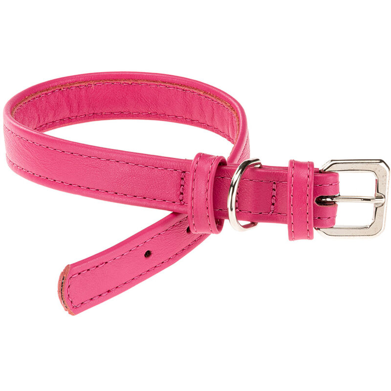 foto del prodotto vogue cf collare in pelle per cani. variante 20 39 misure a 30 39 cm b 20 mm fucsia ferplast