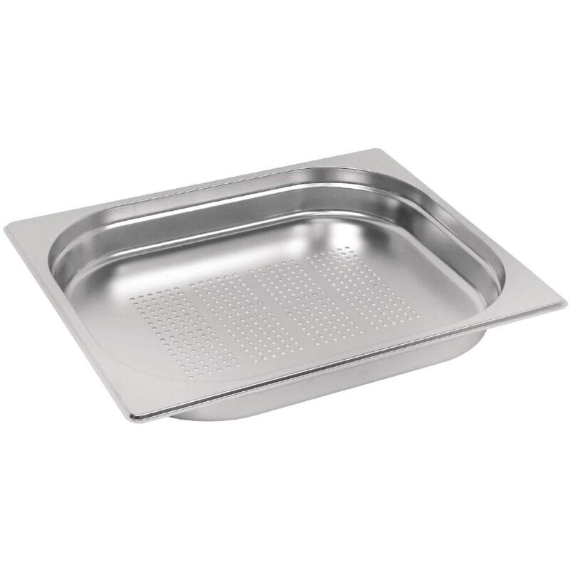 foto del prodotto vogue e698 in acciaio inox perforato 1 2 gastronorm pan, 40 mm
