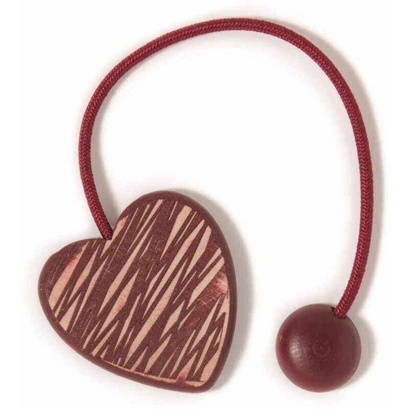 foto del prodotto voila calamita per tende cuore cordae legno 20cm bordeaux